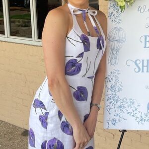 Reformation Yana Linen Dress Sz4 Spectra